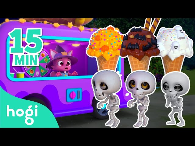 🎃 Learn Colors with Halloween Ice Cream Shop 🍦｜15 min｜Compilation｜Hogi Halloween｜Hogi Pinkfong