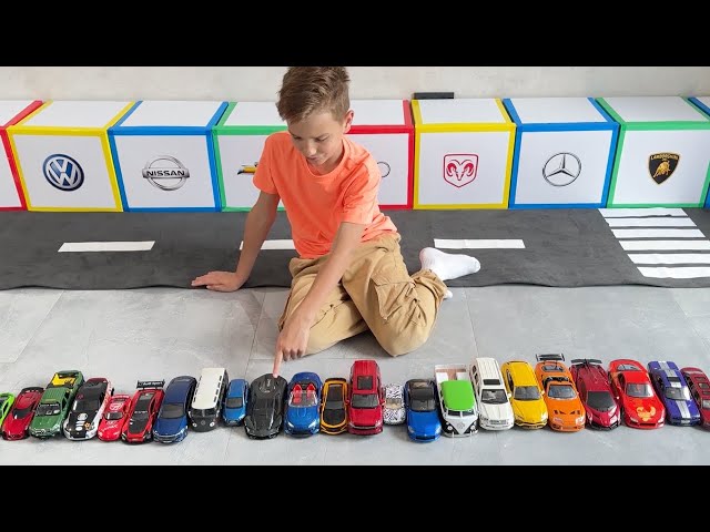 Mark buys cars of different brands in an unusual store