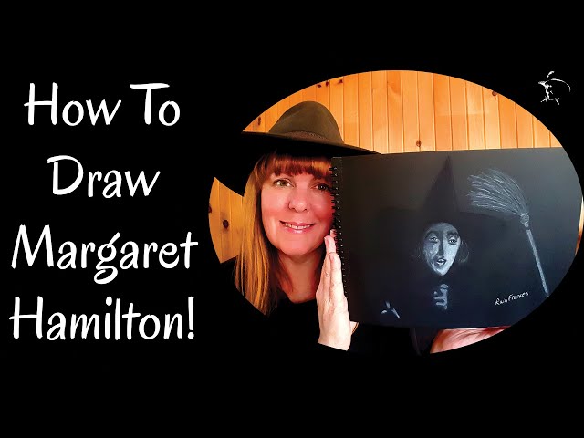 How To Draw Margaret Hamilton From The Wizard Of Oz: Real-Time Celebrity Portrait Drawing Tutorial!