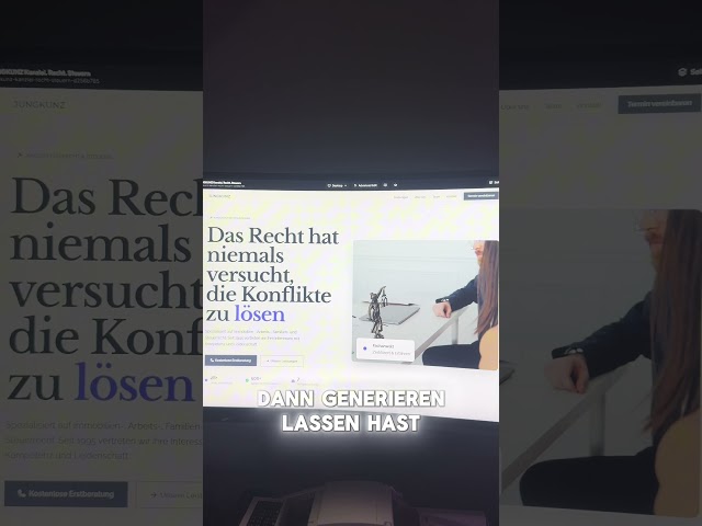 Alte Kanzlei-Website modernisiert mit KI in Minuten! Vorher → Nachher Test 2026 🚀