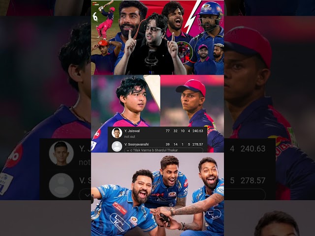 Yashasvi Jayswal And Vaibhav Suryavanshi Batting | RR vs MI Ipl match highlights | #short #ipl