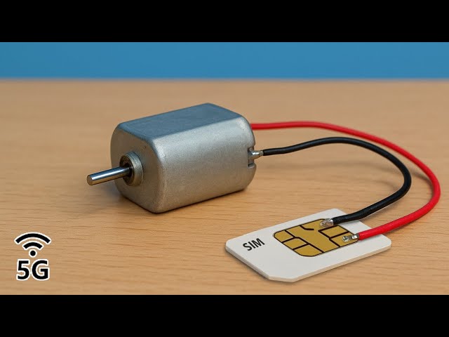 DIY 5G Antenna From Old DC Motor and SIM Card – Unbelievable Signal!