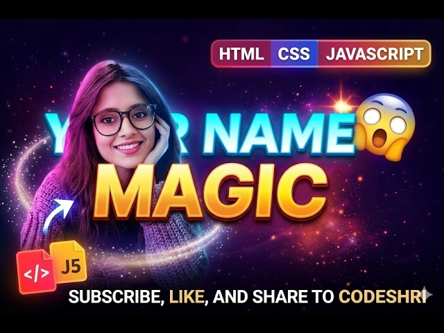 Type Your Name & Watch MAGIC Happen ✨ (HTML CSS JS Project)  #shortscoding #shorts #css #viralshorts