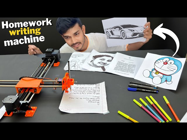 Homework writing & Drawing machine | CNC machine  kit | Best Arduino Project