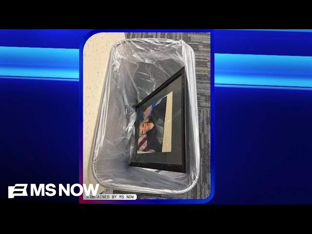 Pam Bondi’s DOJ portrait discovered in the trash