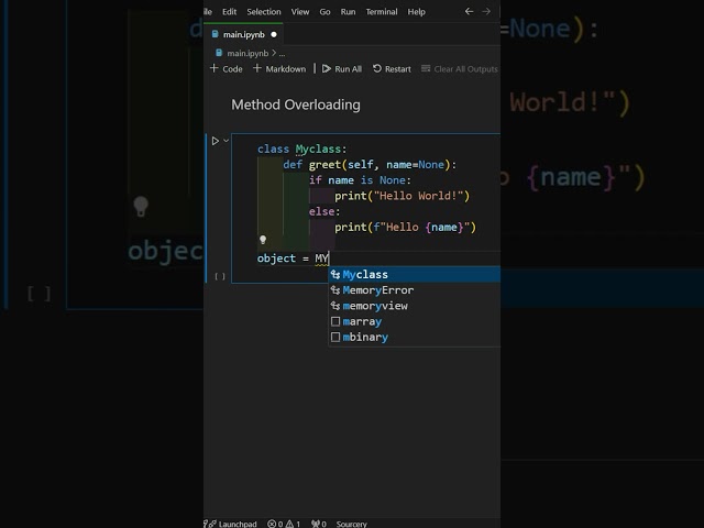 Python Method Overloading #shorts #pythonlearning  #coding #learnpythononline #programminglanguage