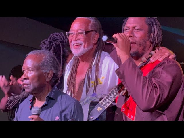 Sheldon Blackman and King David Rudder at Kafe Blue in Port of Spain Trinidad