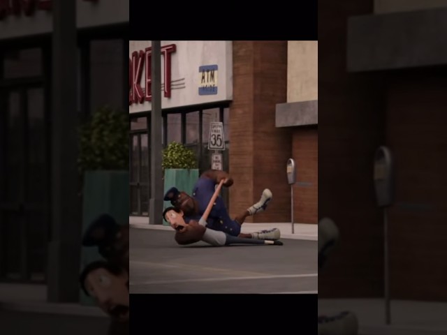 Cloudy with a Chance of Meatballs (2009) Earl tackles a jaywalker