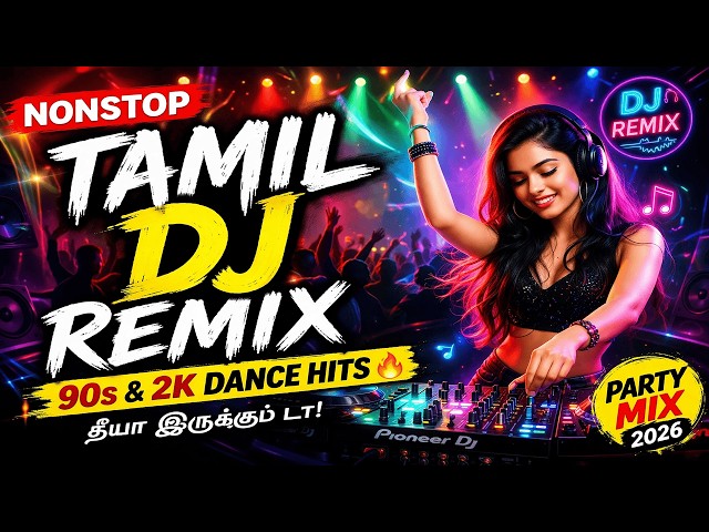 Tamil DJ Remix Nonstop 🎧 90s & 2K Dance Hits 💃🔥 | Tamil DJ Songs | Party Mix 2026#dj #djremix2026
