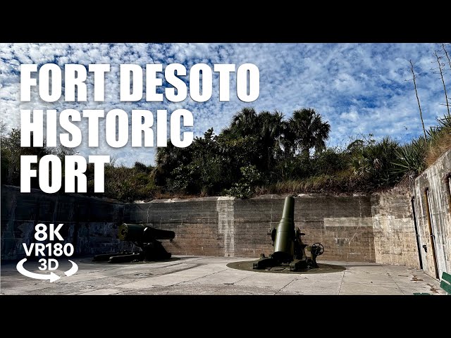 Fort De Soto Historic Fort VR180 8K 3D Coastal Defense Batteries, Tampa Bay, History VR视频 3D動画 VR旅行