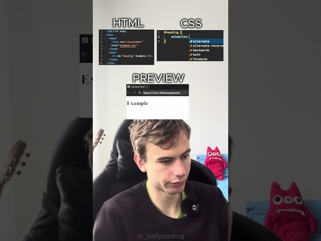 How to code a fade-in animation in HTML and CSS #frontenddeveloper