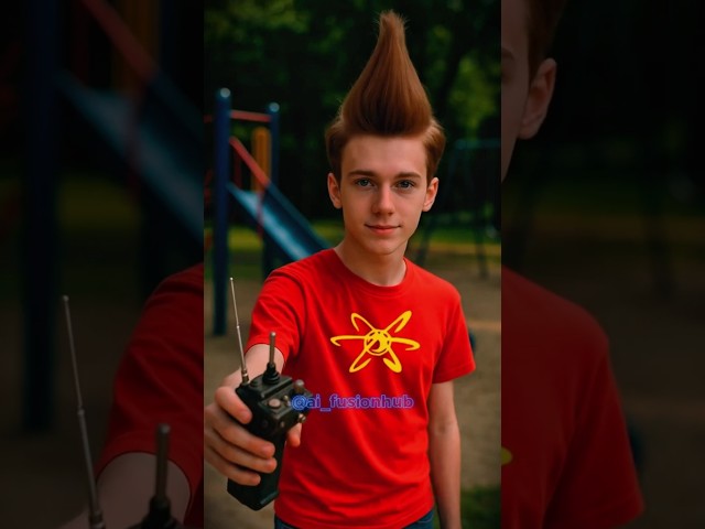 Jimmy Neutron Comes to Life: Boy Genius Enters the Real World! 🧠🛸🌍#livingcartoon #jimmyneutron
