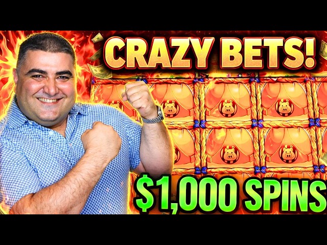 $1,000 Spin Bonus On Huff N More Puff Slot- Insane High Limit Action 