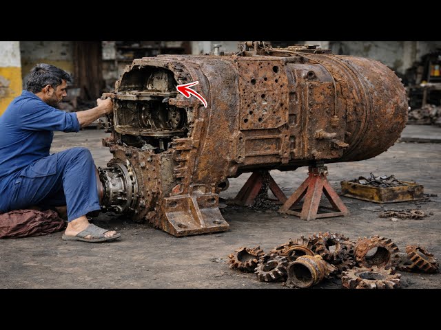 Broken Rusted Transmission Restoration 😱 | Incredible Gearbox Rebuild