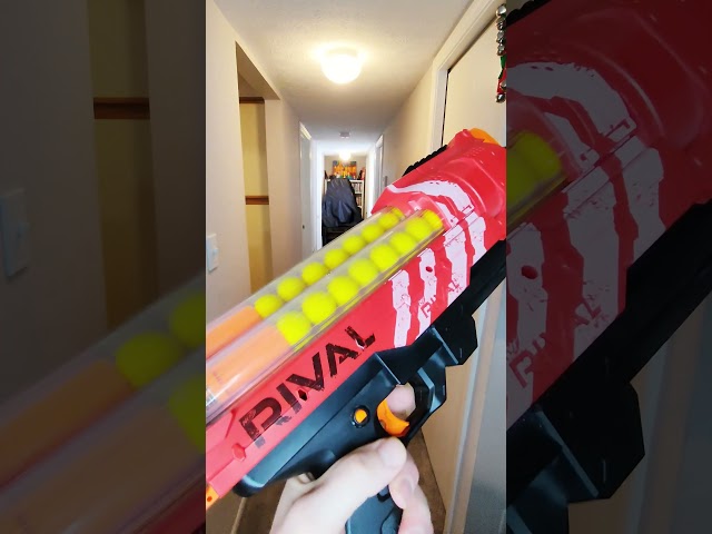 Nerf Rival Artemis XVII-3000 Firing Demonstration #blaster #nerf #rival #artemis #springer #demo