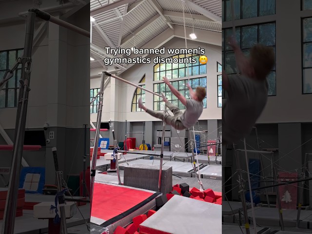 Banned Gymnastics Moves are TOUGH 🤦🏼‍♂️ #gymnastics #gymnast #olympics #skill #bars #fail #fails