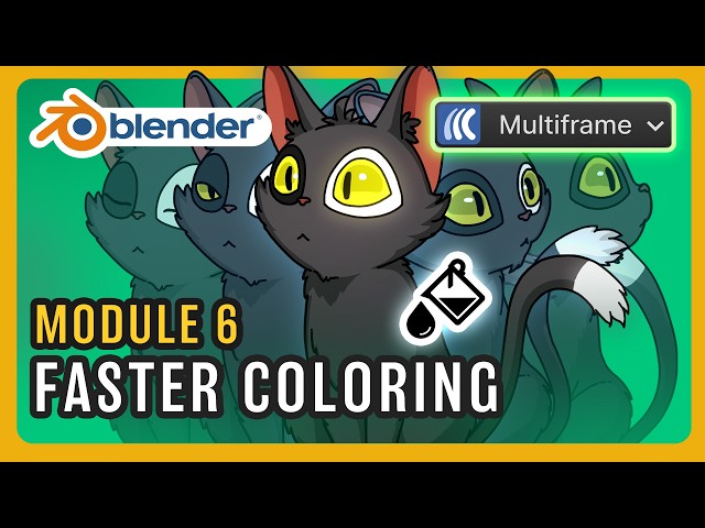 Blender 2D Animation Basics for Beginners - Fastest Animation Coloring Workflow