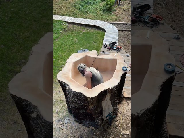 Carving the stump tub