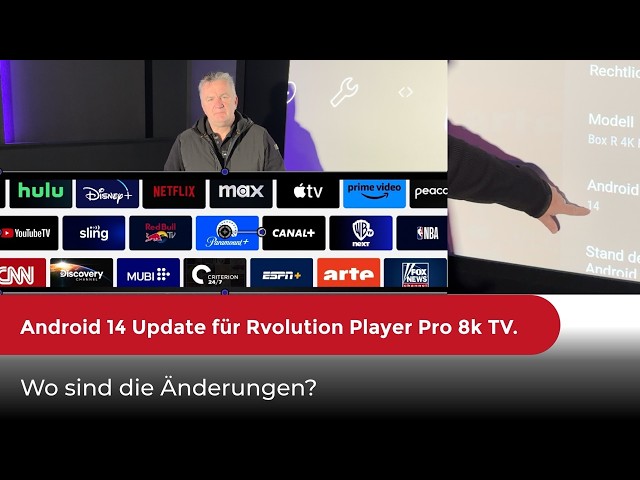 Android 14 update for R_volution Player Pro 8k TV. What are the changes?