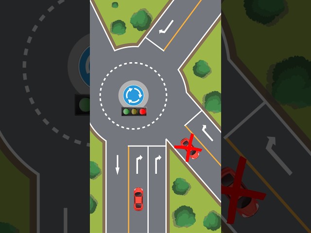 Roundabout Rules 90% of Beginners Get WRONG! 😱 #roundabout #beginnerdriver #trafficrules