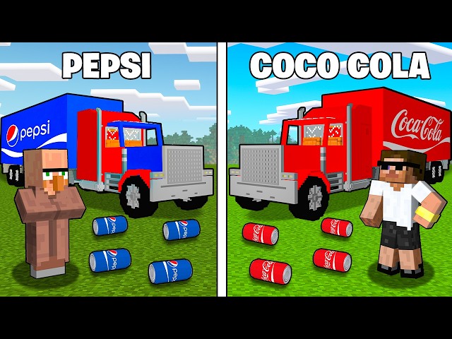 COCA COLA vs PEPSI Drink Battle in Minecraft..