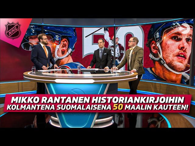 Mikko Rantanen kolmantena suomalaisena NHL-historiassa 50 maalin kauteen!