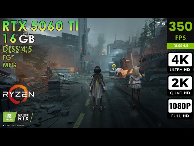 Arknights Endfield | Max Settings | DLSS4.5 + FG + MFG | RTX 5060 Ti 16GB | 4K, 2K, 1080p