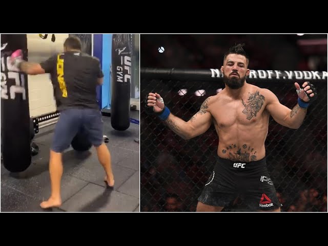 Mike Perry GOES HARD on heavy bag ahead of UFC 255