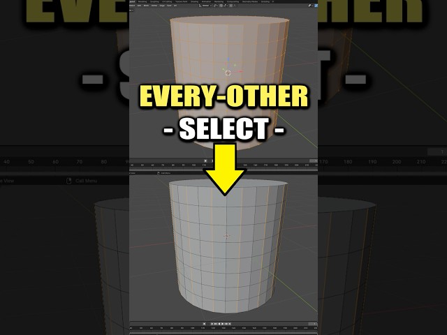 Blender: Select "EVERY-OTHER" Edge-Loop  #blender3d #shorts #3dmodeling