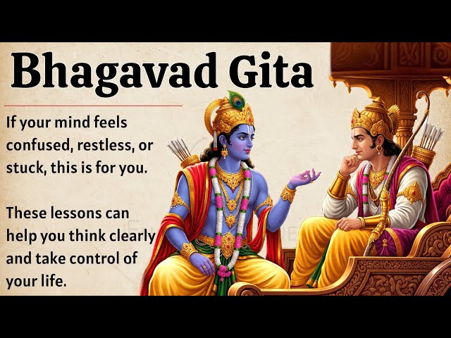 Bhagavad Gita: Book Summary | Control Your Mind and Change Your Life | Improve Your English ✅️ 