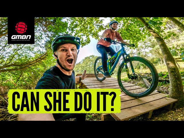 Beginner Mountain Bike Skills | Blake Teaches Jen To Ride A Red Trail