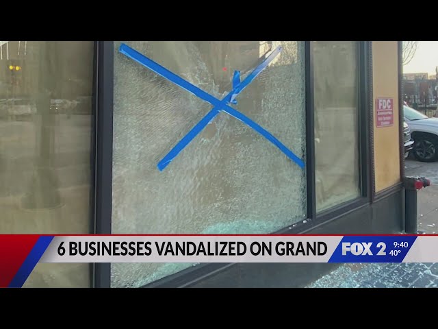 Man charged after windows smashed at Fox Theatre