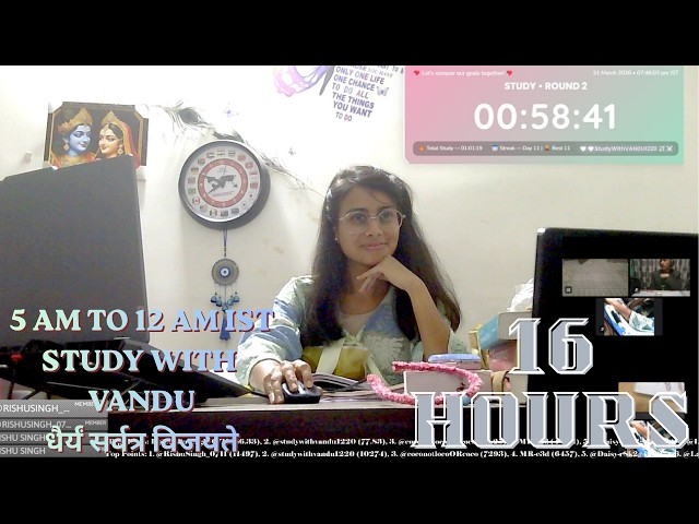 16 HOUR 114/400| STUDY WITH ME LIVE |Work & Study Boost: Enhance Productivity, Reduce Stress #pomo