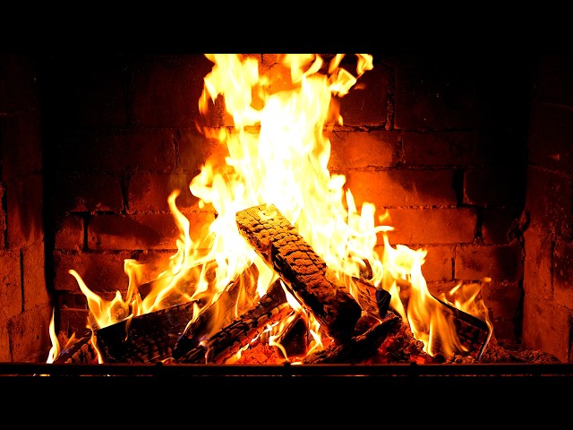 🔥 Fireplace 4K UHD! Fireplace with Crackling Fire Sounds. Fireplace Ambience
