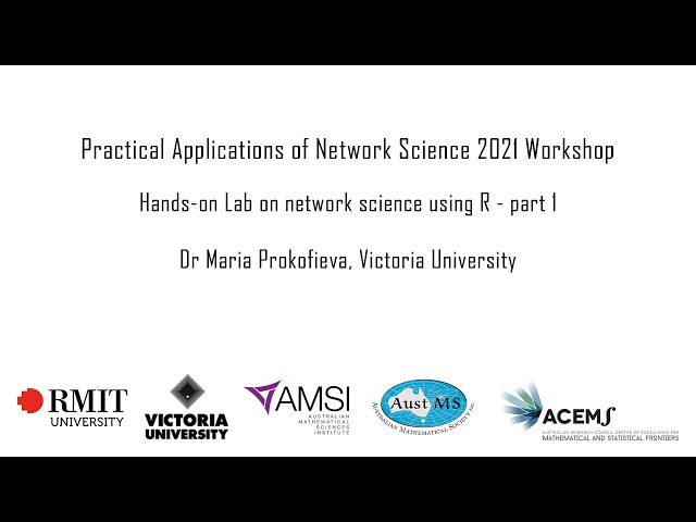 R Workshop - Part 1: Applications of Network Science Workshop