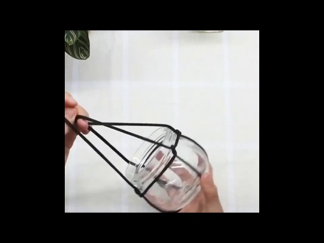 how to hang glass pot with ropes