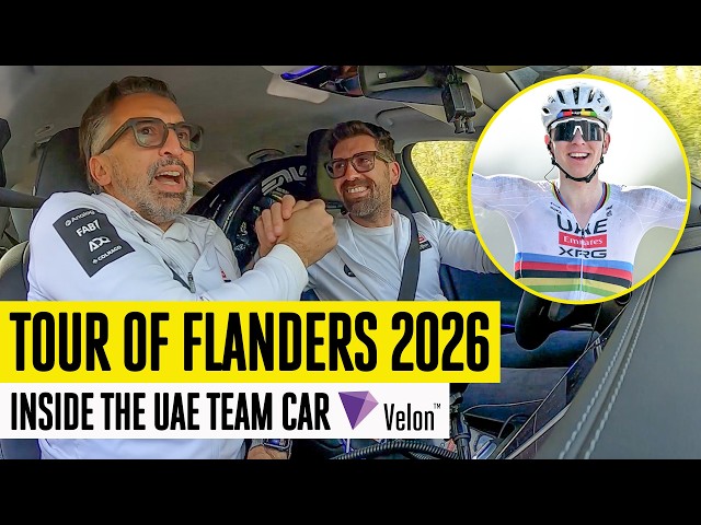 Inside Tadej Pogačar's supreme Tour of Flanders win | UAE Team Emirates - XRG team car cam