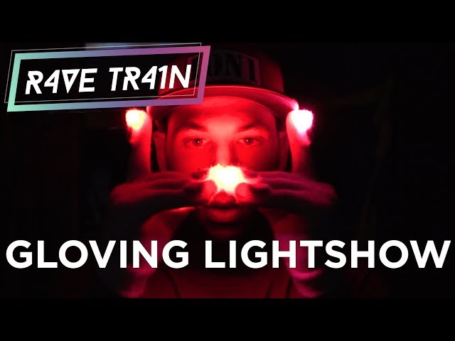 Gloving Lightshow w/ Chris from Puppet Masters and eMazing Lights | EDM Dance Channel Rave Train