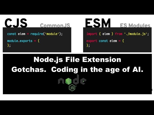 Node.js Gotchas: .js vs .mjs File Extension in Server Side Development