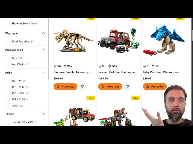 LEGO finally got SOME new Jurassic Park sets online! Jeep, new Mosasaurus, Triceratops #NotSponsored