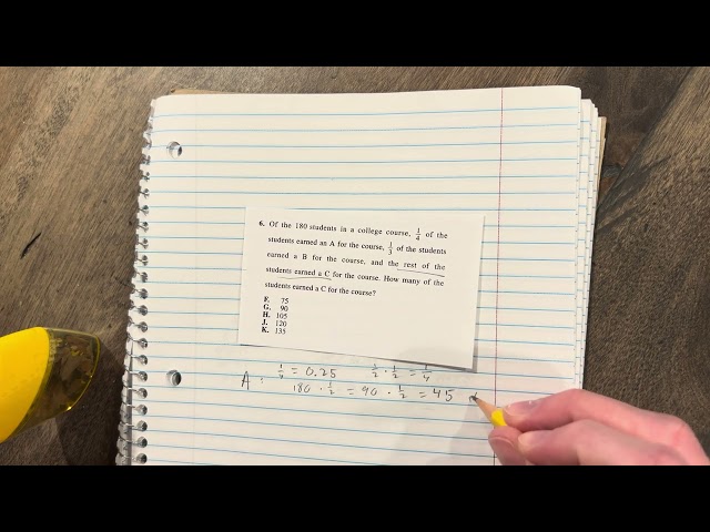 ACT MATH PREP - Problem 6 (2023 Practice Test)