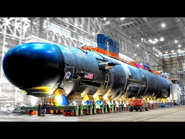 Building US Submarines in Secret Factory - Manufacturing process inside an American Shipyard