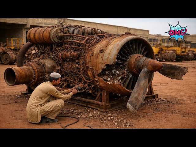 🔥 Incredible Seized Road Roller Engine Repair | Rusted Engine Restored by Pakistani Mechanic