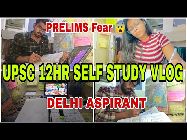 UPSC PRELIMS 12 HRS STUDY ROUTINE 📚 A DAY IN THE LIFE OF AN ASPIRANT 📚