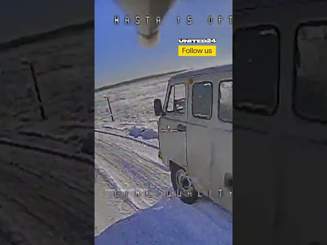 Ukrainian FPV Drone Finds Its Target Under Enemy Anti-Drone Nets #warinukraine