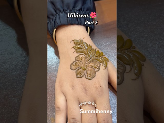 Hibiscus tutorial mehndi design #henna #mehndi #mehendi #hennatutorial #hennadesign