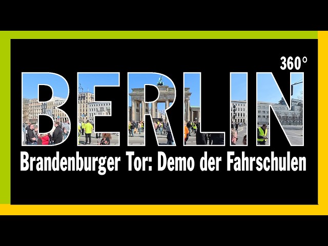 Rund um das Brandenburger Tor - Autokorso -  Fahrlehrer schlagen Alarm wegen Ausbildungsreform