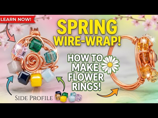 DIY Wire Wrap Ring Tutorial for Spring | Easy Jewelry Making #DIYJewelry #WireWrapRing