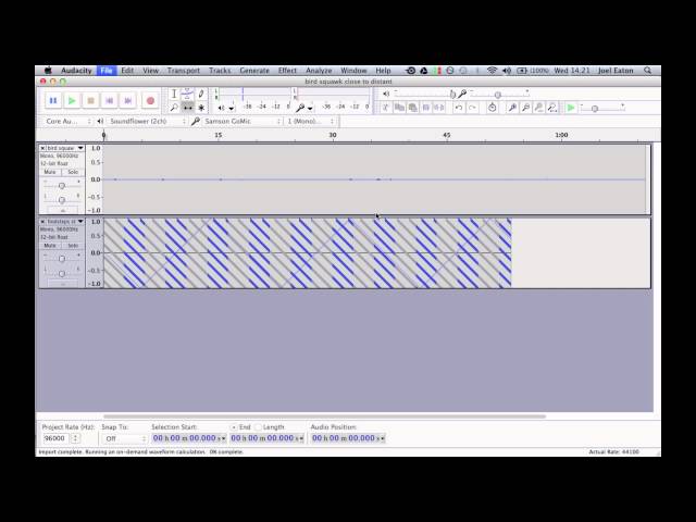 Audio editing 2: Importing audio files into Audacity