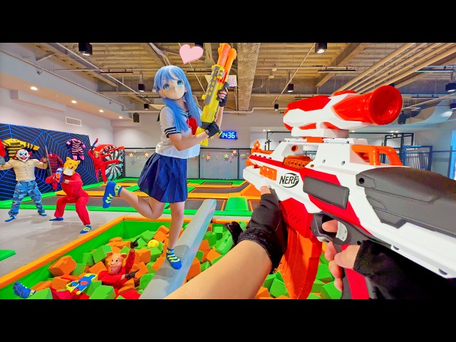 Nerf War | Amusement Park Battle 146 (Nerf First Person Shooter)